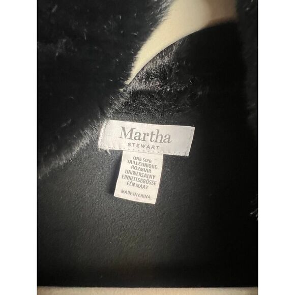 Martha Stewart Faux Fur Fleece Cape Coat OS - Picture 4 of 7